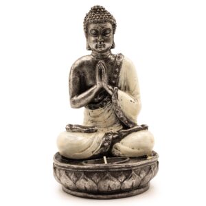 Sfeșnic Buddha - Alb - Mediu