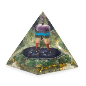 Piramide Medii din Orgonit 7x6 cm – Pendul – Fragmente de Aventurin Verde