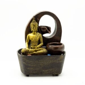 Fântână Arteziană de Masă - 21.5cm - Buddha Auriu