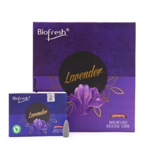 Conuri de Tămâie Biofresh cu Efect de Fum Curgător (40 conuri) - Lavandă