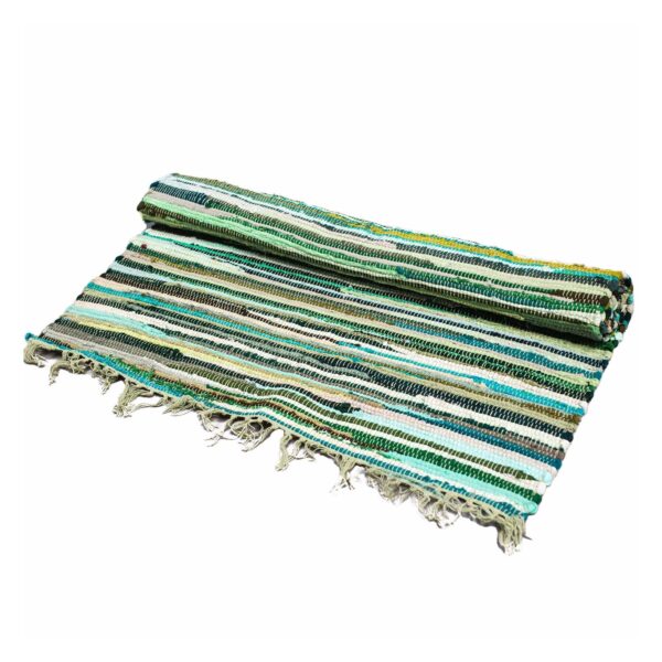 bG9jYWw6Ly9tZWRpYS8xUy9KRC82MFIzMEMxRzZSV0tKRDFTL2ZmNTJiYjhkLmpwZWc Covor Mare de Lux Tesut Manual - 150x90cm - Verde