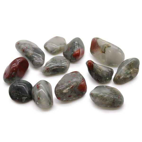Set de 12 buc. pietre africane medii - Bloodstone Sephtonite