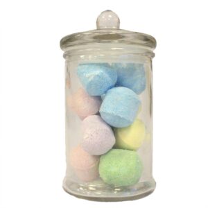 Borcan mic din sticlă pentru bomboane 250 ml