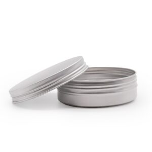 Cutie Rotundă din Aluminiu cu Capac Filetat 82 x 28 mm, 100 ml pentru ACFM