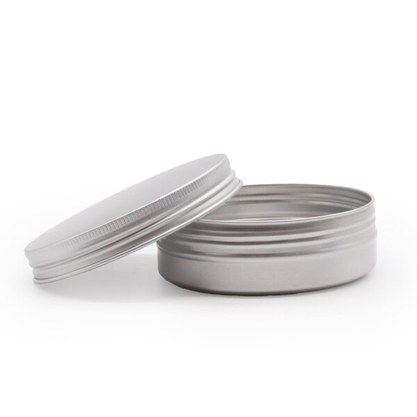Cutie Rotundă din Aluminiu cu Capac Filetat 82 x 28 mm, 100 ml pentru ACFM