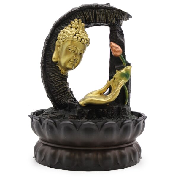 bG9jYWw6Ly9tZWRpYS9IRy8wRC82MFIzMEMxRzZSVkswREhHL2YzYTE2YjE3LmpwZWc Fântână Arteziană - 30cm - Buddha Auriu și Lotus