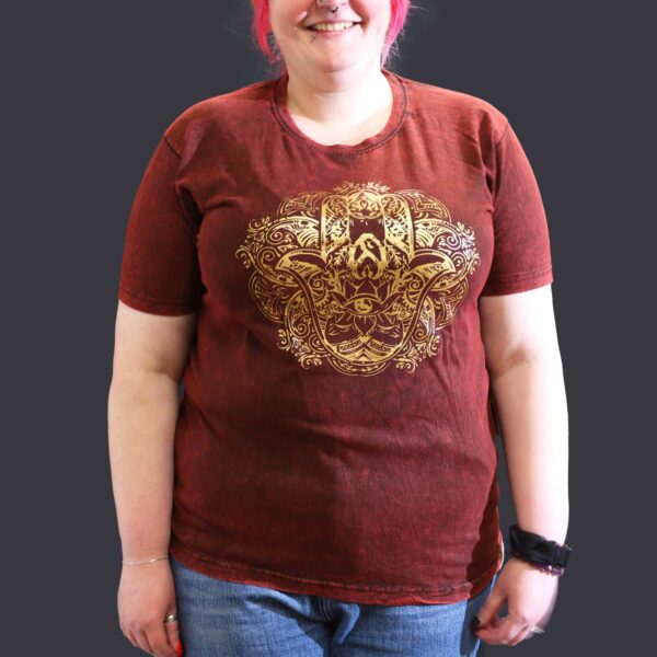 Tricou Stone Wash - Hamsa - Maro (XL)
