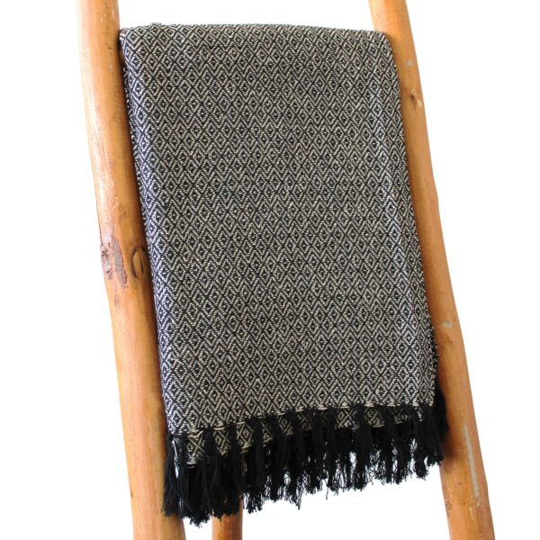 Pătură Boho Confort - 125x150cm - Cărbune