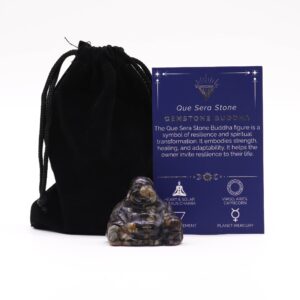Buddha Mic din Piatră Prețioasă - Piatră Que Sera 35x40x23mm