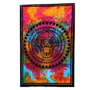 Cuvertură Simplă din Bumbac pentru Pat - Hamsa