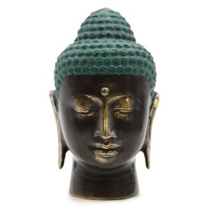 Cap Mare de Buddha din Alamă Antică