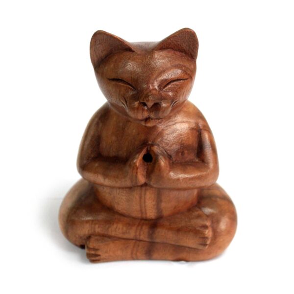 bG9jYWw6Ly9tZWRpYS9ISi80RC82MFIzMEMxRzZHVzM0REhKLzg0YWU3MTJmLmpwZWc Sculptură din Lemn Tămâie - Pisică Mare Yoga