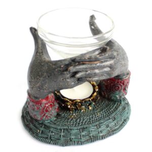 Lampă aromatică în formă de Buddha antic - Mâini care oferă