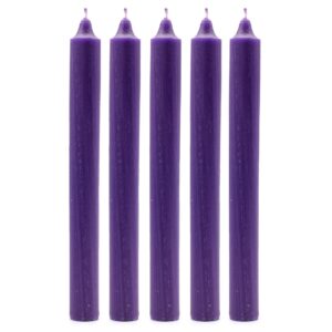 Lumânare de masă violet rustic - 100 buc.