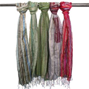 Eșarfe Indiene Boho - 22x72cm - Nuanțe Verzi