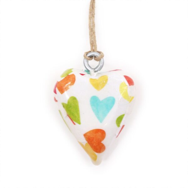 Inimioare Decorative Mici din Lemn - Inimi Pastelate (24)