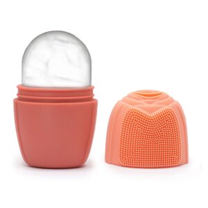 Roller Facial pentru Gheață din Silicon - Portocaliu Deschis