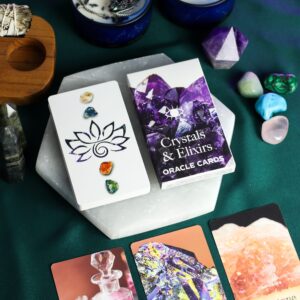 Set de Cărți Oracol Cristale și Elixire – Energie Vindecătoare