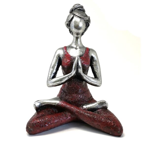 bG9jYWw6Ly9tZWRpYS9ITS82RC82MFIzMEMxRzZNV0s2REhNLzYzYWY4OWE2LmpwZWc Statuie Yoga Lady - Argintiu - Bordo 24cm