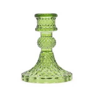 Suport Vintage pentru Lumânări - Jad Verde