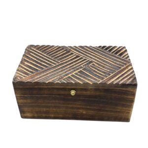 Cutie vintage din lemn de mango 22x12x10cm - Linii Antice