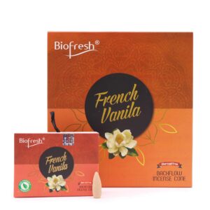 Conuri de Tămâie Biofresh cu Efect de Fum Curgător (40 cones) - Vanilie Franceză