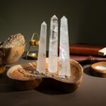 Obelisc din Piatră Prețioasă cu Șase Fețe aprox. 17 cm – Cristal de Rocă