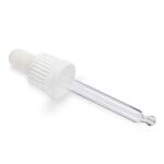 Pipetă Albă din Sticlă  T/E pentru Sticlă cu Picurător de 10 ml, 18 mm