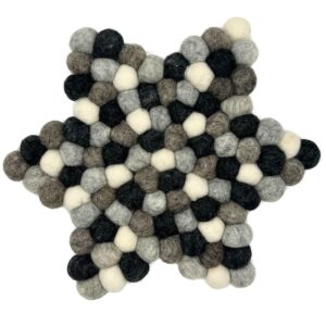 Suport în Formă de Stea din Pâslă pentru Masă - Multicolor Gri