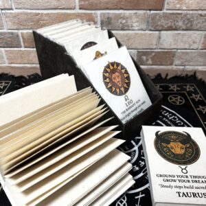 Set de 12 buc. diferite Jurnale Stil Tibetan – Semne Zodiacale – Mediu (12x8 cm), 40 file