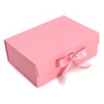 Cutie cadou pătrată (28,2x20,2x9,2 cm) tip plată – roz