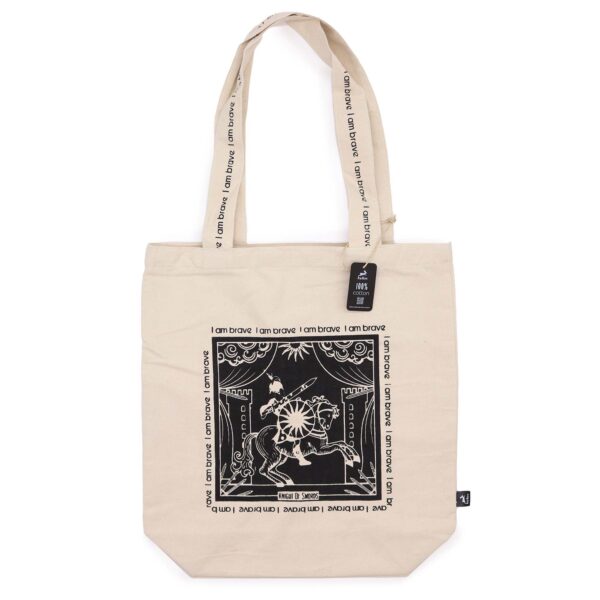 Geantă Hop Hare - I am Brave - Pânză de Bumbac de 10 oz