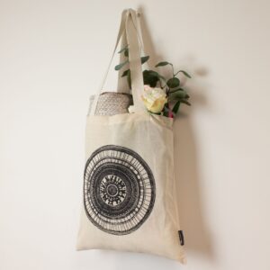 Geantă tote Basic Urban Mandala, Natural, 40x37 cm