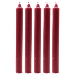 Lumânare de masă bordeaux rustic - 100 buc.