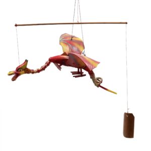 Balaur Zburător Roșu Suspendat 37cm