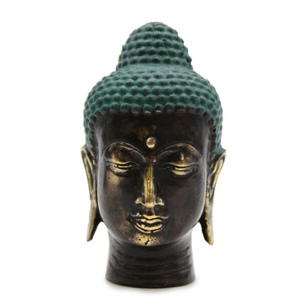 Cap Mic de Buddha din Alamă Antică