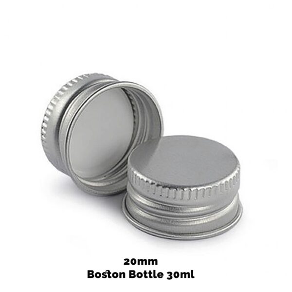 Capac pentru Sticlă din Chihlimbar (pentru 30 ml & 60 ml) - Aluminiu 20 mm