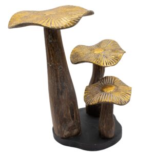 Decorațiune Ciupercă Aurie Naturală – Mare (32x25 cm)