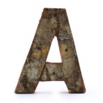 Literă din Scoarță Rustică - „A” - 7cm