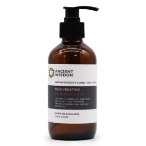 Gel Duș cu Aromaterapie pentru Mâini și Corp - Lemn de Santal și Trandafir 250 ml