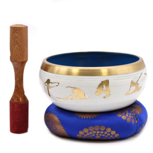 bG9jYWw6Ly9tZWRpYS9IUS8yRC82MFIzMEMxRzZSVksyREhRLzhlNGQzYjRiLmpwZWc Set Mare de Vase Cântătoare Poziții Yoga - Alb/Albastru 14cm