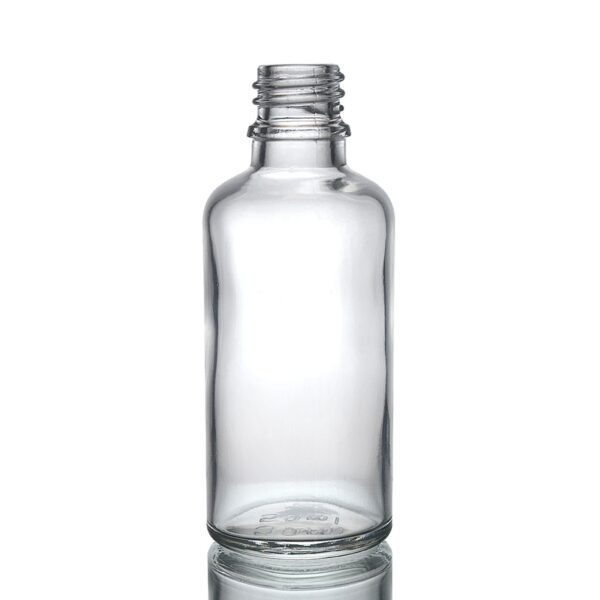 Sticlă de Sticlă Transparentă 50ml - Fără Capac