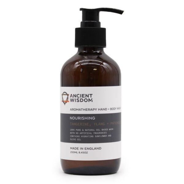 Gel Duș cu Aromaterapie pentru Mâini și Corp - Mandarină, Ylang și Patchouli 250 ml