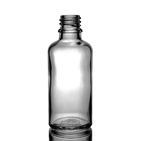Sticluță de sticlă cu pipetă, gri fumuriu, 50 ml