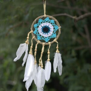 Dream Catcher (Prinzător de Vise) -  Albastru 12cm (diferite tipuri)