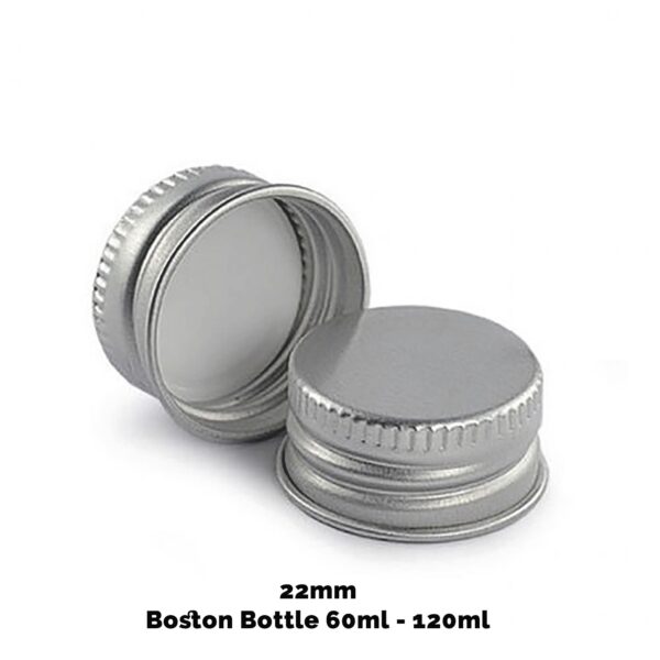 Capac pentru Sticlă din Chihlimbar (120 ml) - Aluminiu Argintiu 22 mm