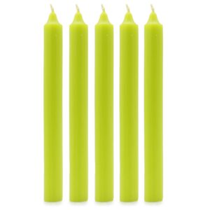 Lumânare de masă verde lime rustic - 100 buc.