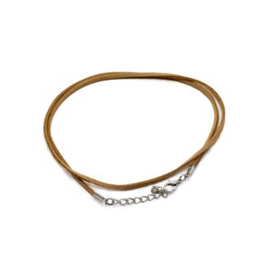 Pachet de Șnururi din Piele Întoarsă cu Închidere -  2.5mm x 55cm - Maro A120