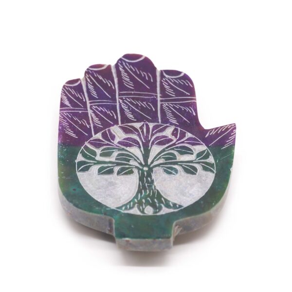 Suport Hamsa Mediu pentru Bețișoare Parfumate 13x9cm - Arborele Vieții