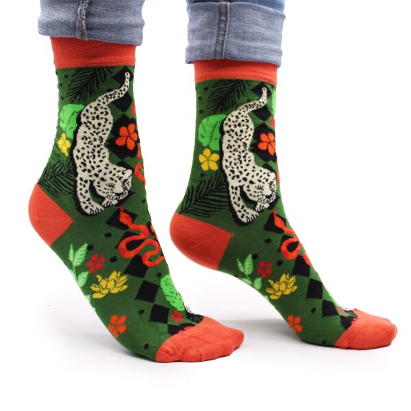 Șosete din bambus Hop Hare (36-40) cu model jungla Bali